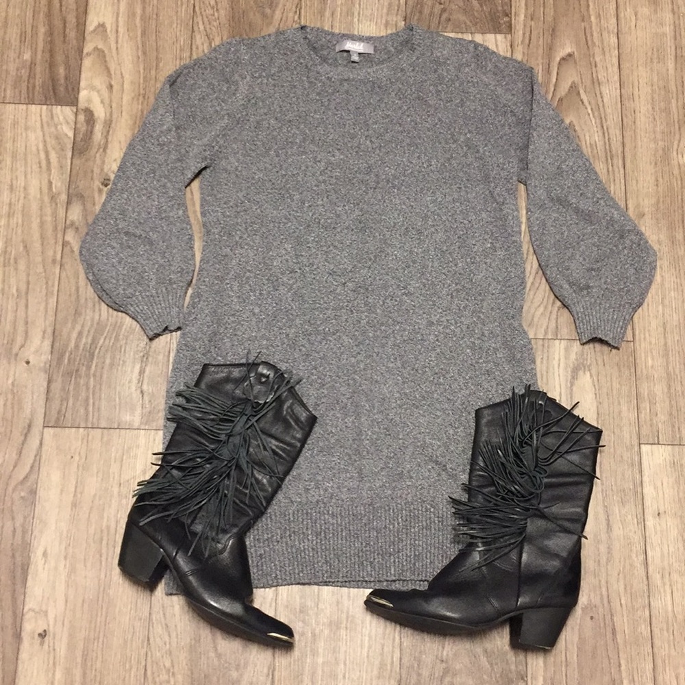 Marled Ballon Sleeve Sweater